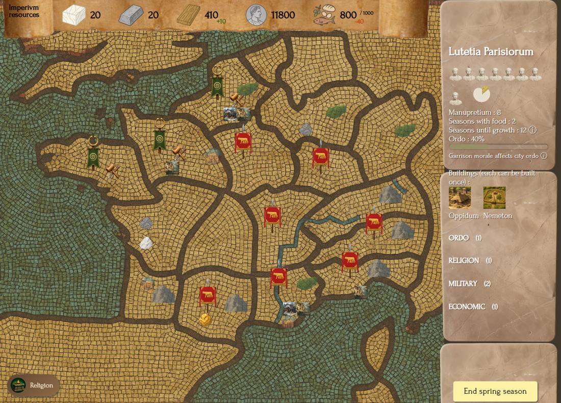 Carte strategique en mosaique de Rise and Ruin of Ancient Empires